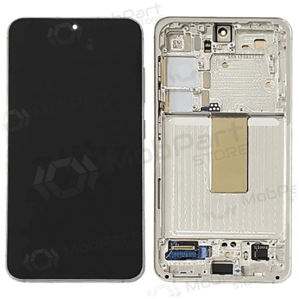 Samsung Galaxy S23 scherm (origineel) (met frame) (lichtgroen)