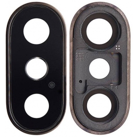 Apple iPhone XS / XS Max cameraglas (goud) (met frame)