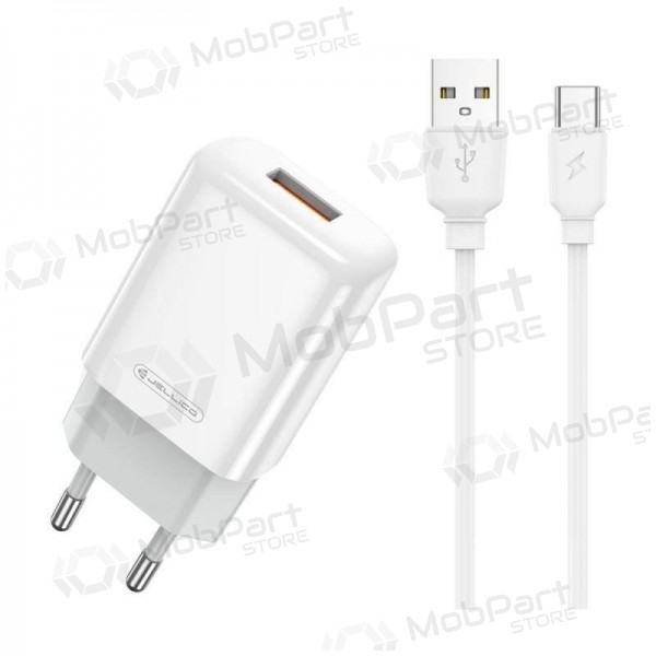 Lader buitinis Jellico EU01 2.4A USB + Type-C wit