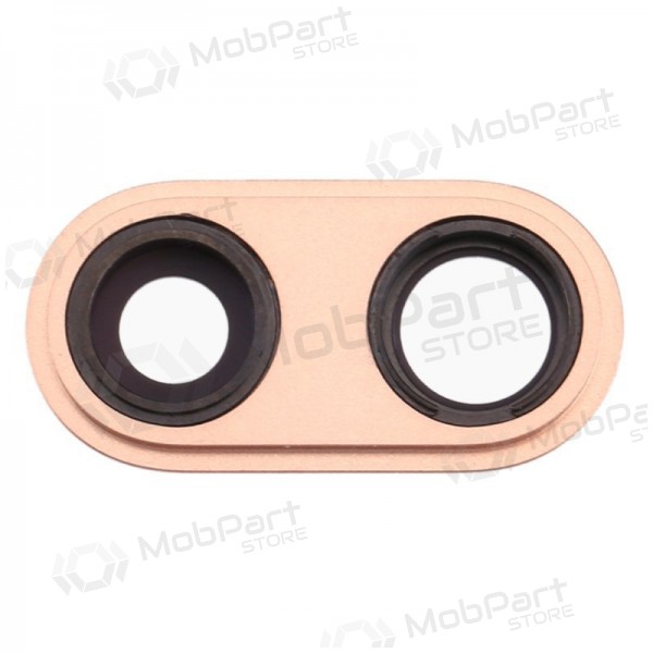 Apple iPhone 8 Plus cameraglas (goud) (met frame)