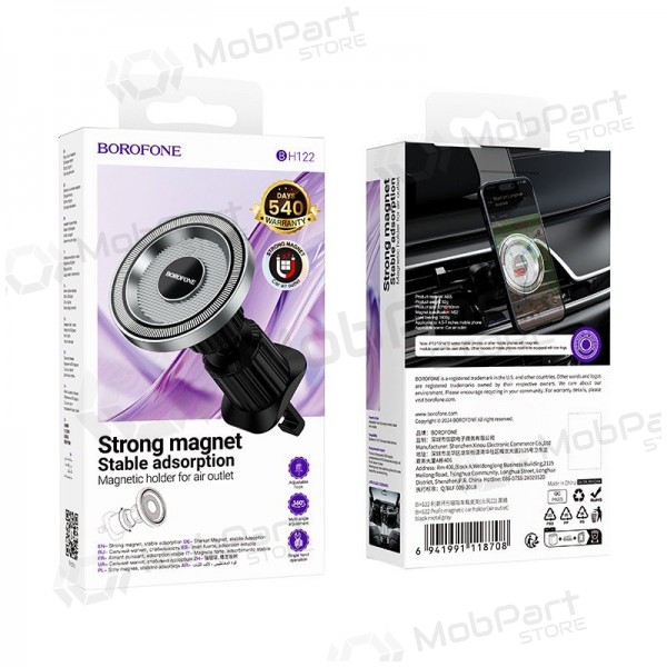 Autotelefoonhouder Borofone BH122 Magsafe (air vent) zwart