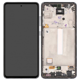 Samsung Galaxy A52 4G / A52 5G scherm (zwart) (met frame) (OLED)