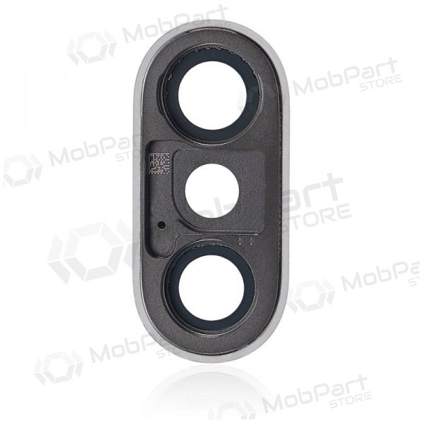 Apple iPhone XS / XS Max cameraglas (zilver) (met frame)