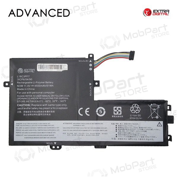 Lenovo L18C3PF7, 4500mAh laptopbatterij, Advanced