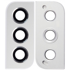 Samsung Galaxy S22+ cameraglas (wit) (met frame)