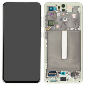 Samsung Galaxy S21 FE 5G scherm (lavendel) (met frame) (origineel)