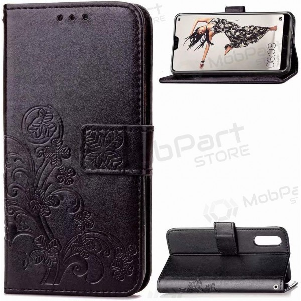 Samsung Galaxy A55 hoesje 'Flower Book' (zwart)