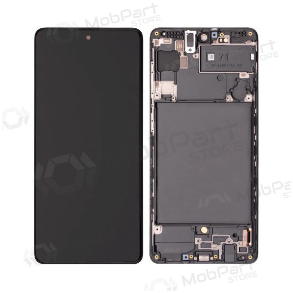 Samsung Galaxy A71 scherm (zwart) (met frame) (OLED)