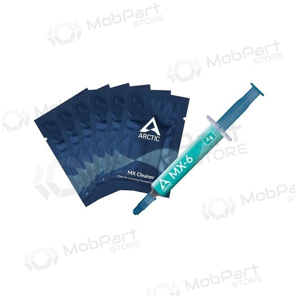 Koelpasta ARCTIC MX-6, 4g met 6 stuks MX doekjes