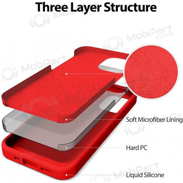 Apple iPhone 15 Pro Max hoesje Mercury "Silicone Case" (rood)