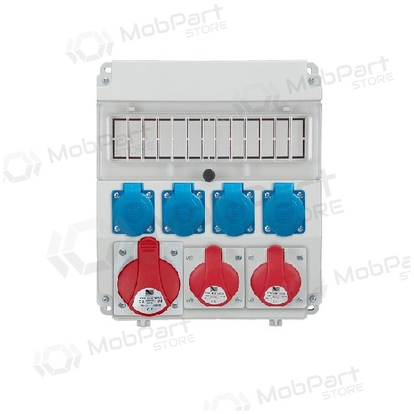 PawBol 18.320-4-S R-BOX LUX-320 plastikinis skydelis 13 mod+ (4x16A/250V 1x32A/5P 2x16A/5P)