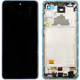 Samsung Galaxy A72 scherm (blauw) (met frame) (origineel)