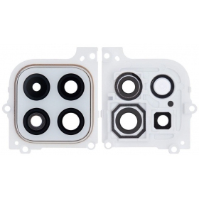 Samsung Galaxy A22 5G cameraglaasje (wit) (met frame)