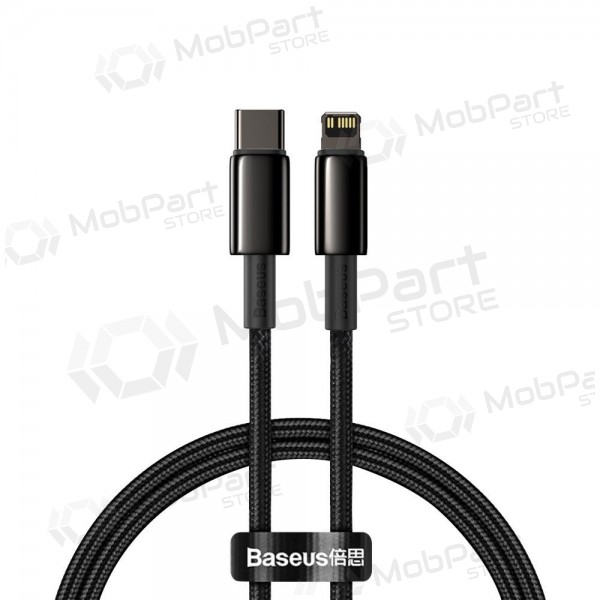 Lightning kabel Baseus Tungsten CATLWJ-01 USB-C naar Lightning 1 m PD 20 W zwart