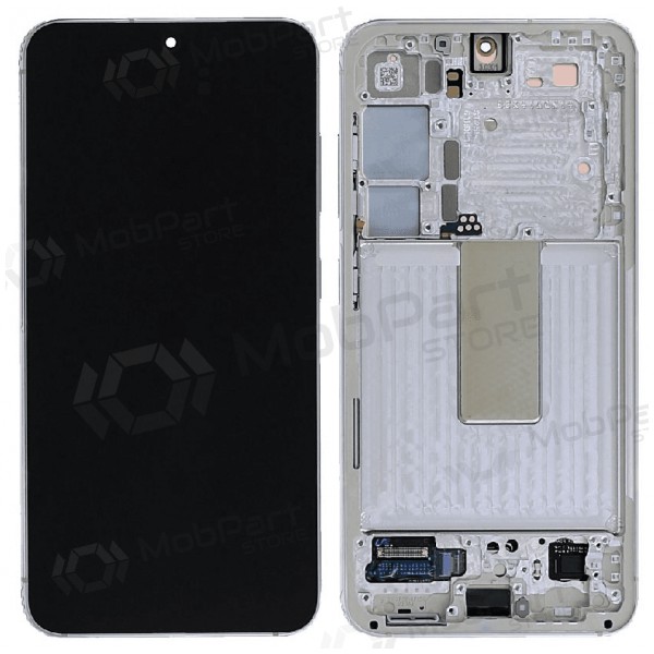 Samsung Galaxy S23 scherm (kreminė) (met een frame) (origineel)