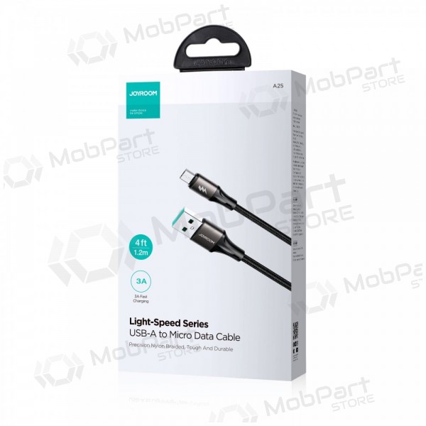 USB kabel Joyroom SA25-AM3 USB to MicroUSB 3A 1.2m zwart