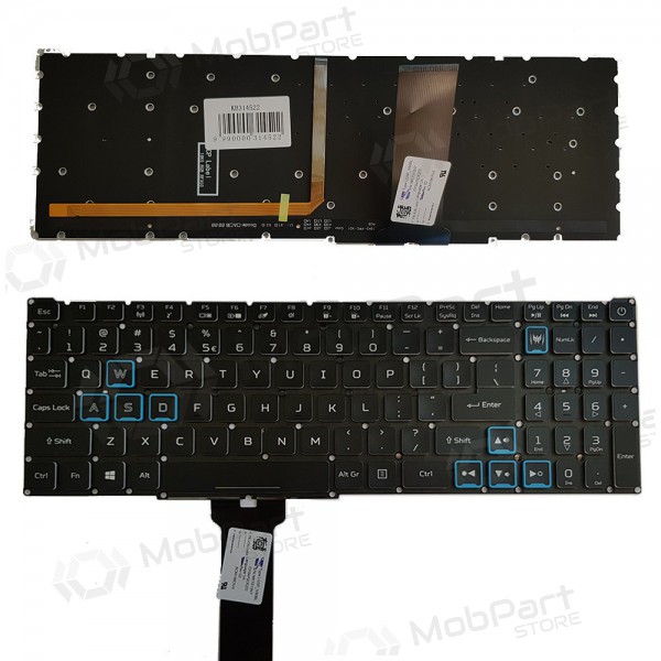 ACER PH315-52, PH317-53, PH317-53-7777 toetsenbord (US) (met achtergrondverlichting)