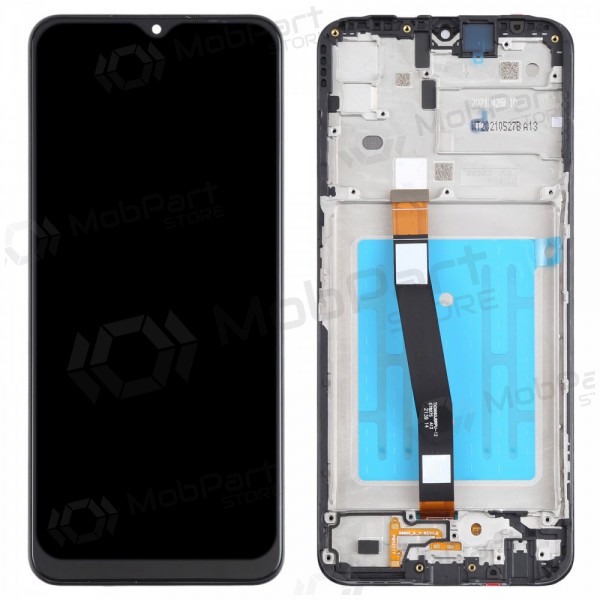 Samsung Galaxy A22 5G scherm - juodas - su rėmeliu - originalus