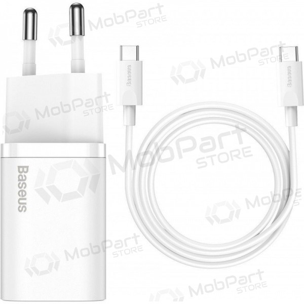Lader buitinis Baseus Super Si 25W + Type-C 1.0m wit TZCCSUP-L02