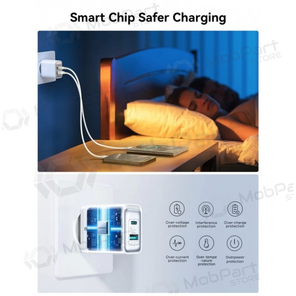 Lader Joyroom JR-TCF15 USB-C/USB-A 30W wit