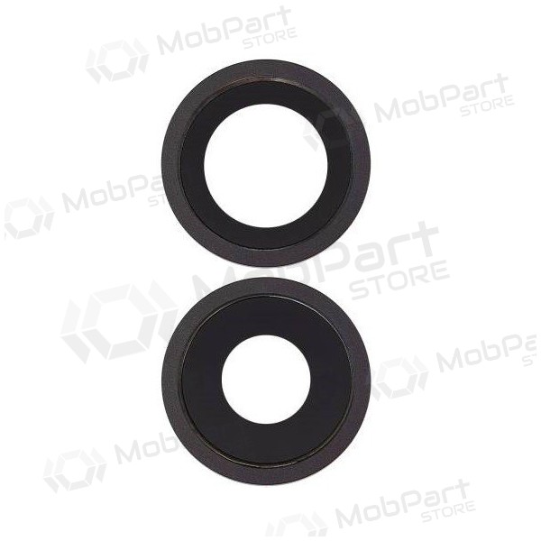 Apple iPhone 11 cameraglas (2 stuks) (zwart) (met frame)