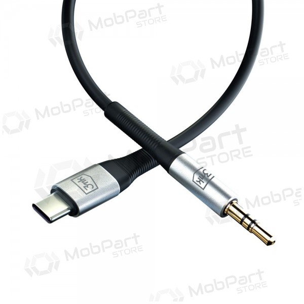 Audiokabel 3mk USB-C naar 3.5 mm 1 m zwart