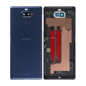 Sony Xperia 10 achtercover (blauw) (gebruikt grade C, origineel)