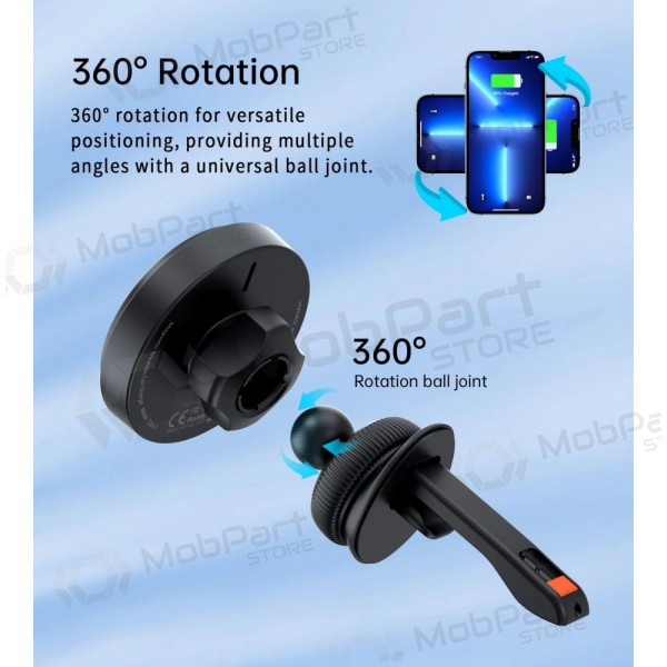 Automobilinis laikiklis-lader Choetech T205-F MagSafe 15W zwart