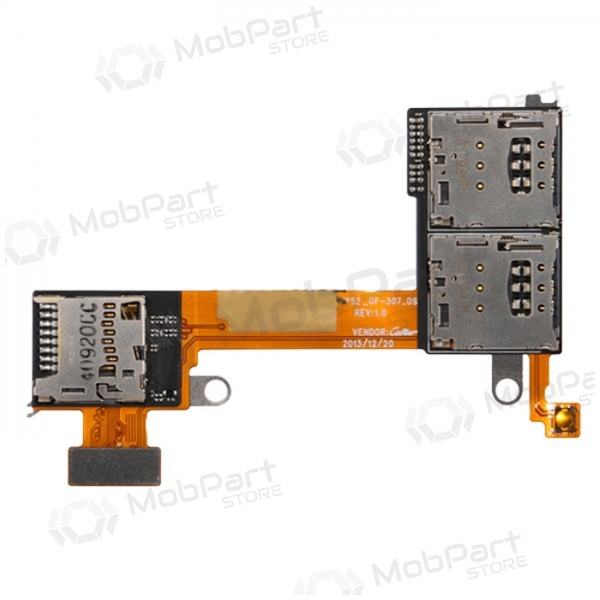 - Sony Xperia M2 Dual D2302 / D2303 / D2305 / D2306 SIM ir microSD kortelės lizdo jungtis