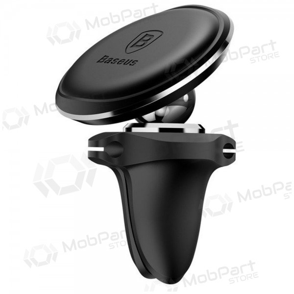 Telefono laikiklis Baseus Magnetic Air Vent With Cable Clip zwart SUGX020001