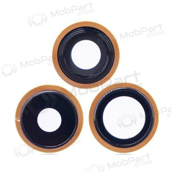 Apple iPhone 13 Pro Max cameraglas (3 stuks) (goud) (met frame)