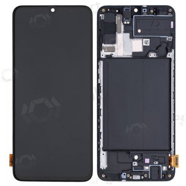 Samsung Galaxy A70 scherm (zwart) (met frame) (OLED)